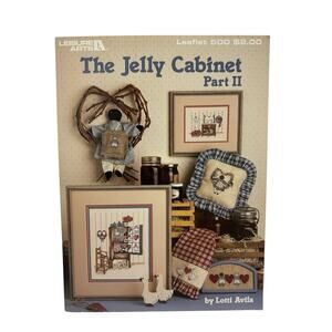 Vintage Jelly Cabinet II Cross Stitch Leaflet #500 Leisure Arts Cottage Country
